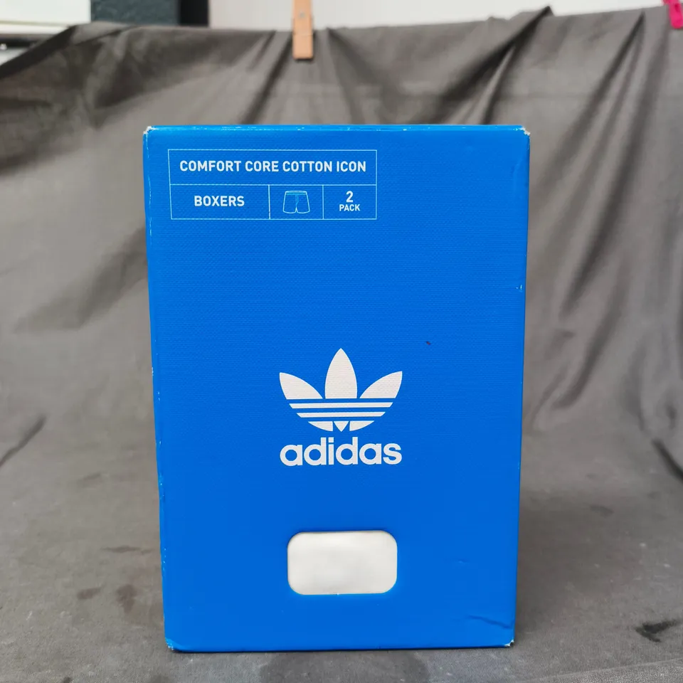 ADIDAS BOXERS – COMFORT CORE COTTON ICON, 2 PACK - SIZE M