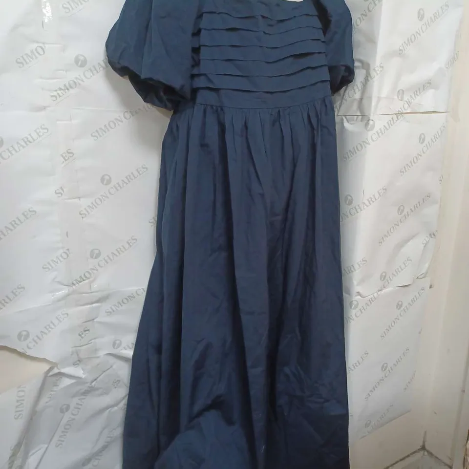 NOBODYS CHILD NOVA MIDI DRESS PLAIN IN NAVY - UK 18