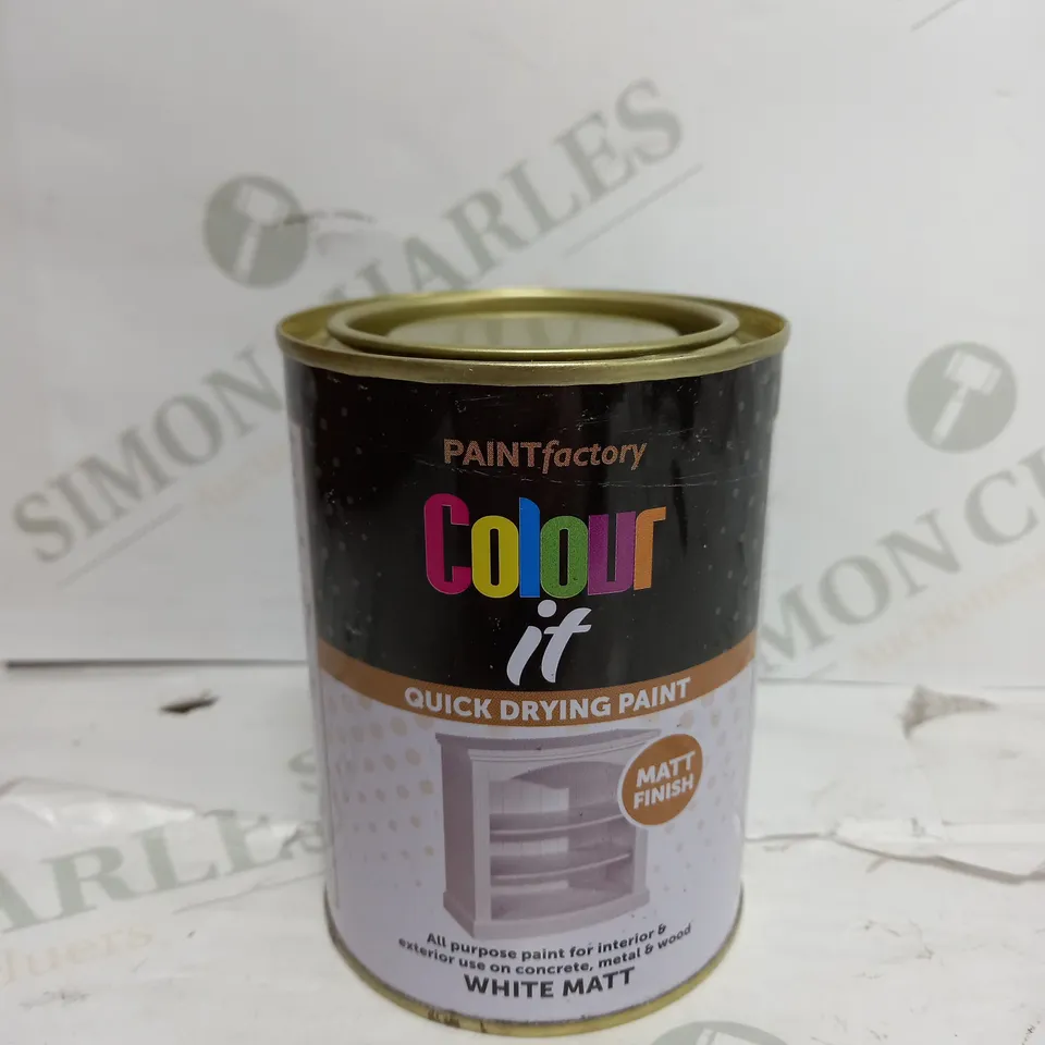 BOX OF 24 COLOUR IT WHITE MATT QUICK DRYING PAINT 