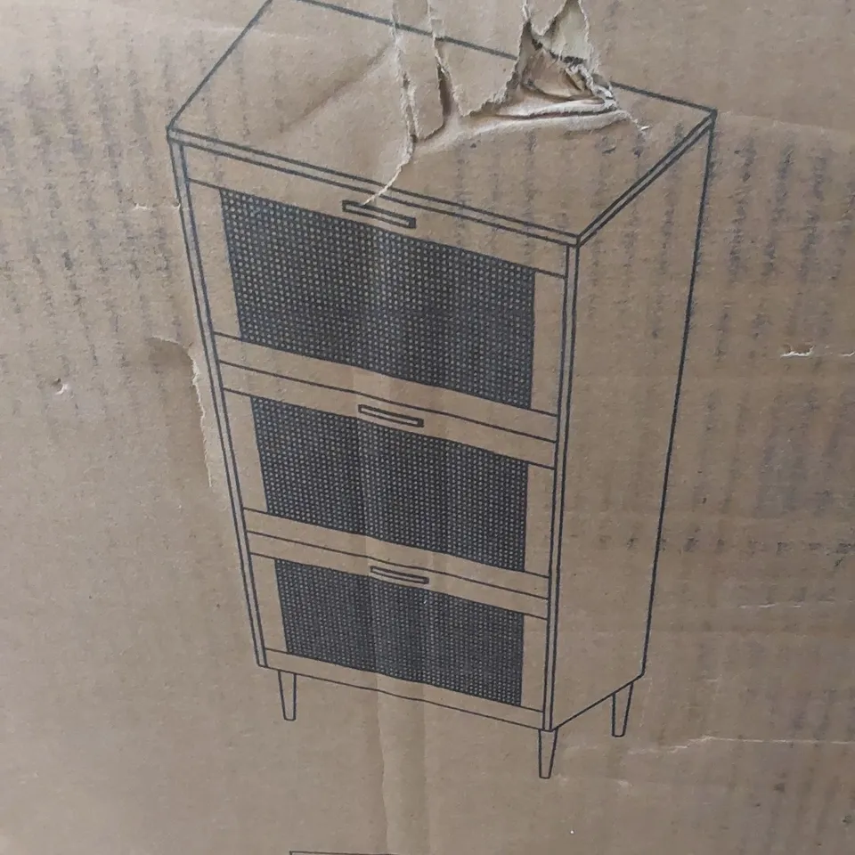 BOXED 18 PAIR SHOE STORAGE CABINET (1 BOX)