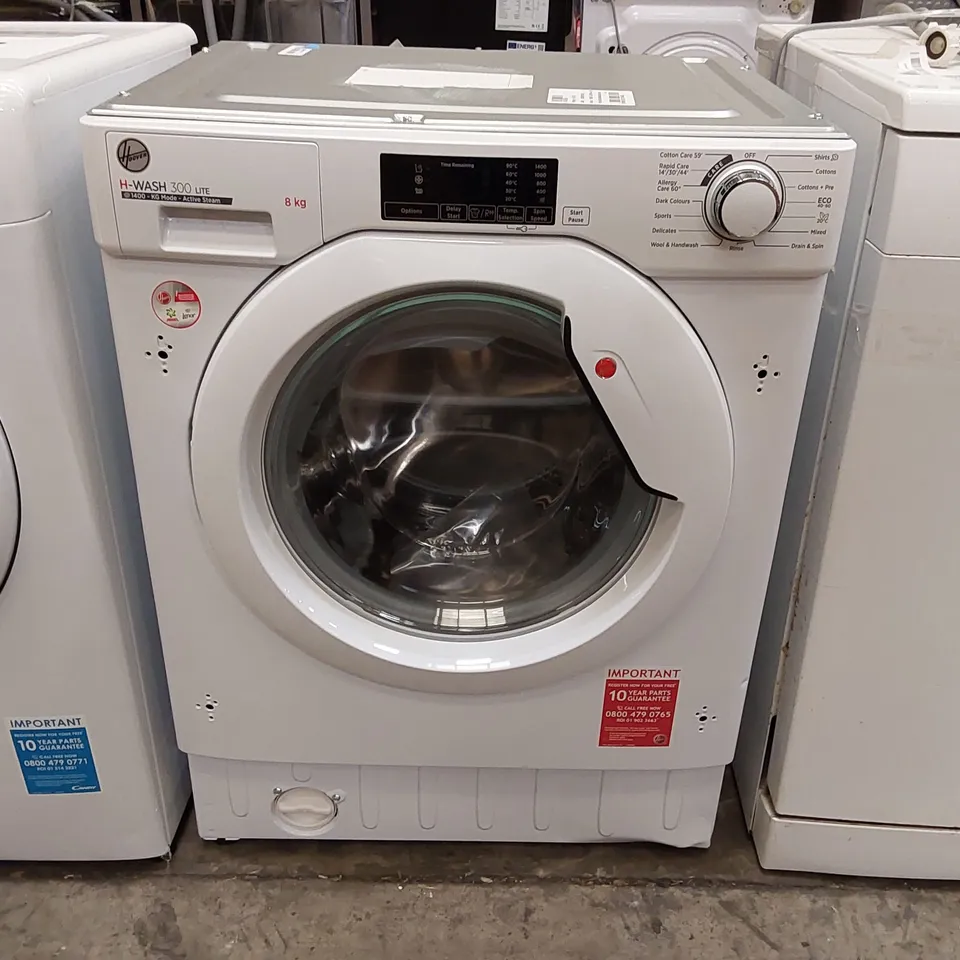 HOOVER H-WASH 300 LITE HBWS 48D1W4-80 INTEGRATED 8 KG 1400 SPIN WASHING MACHINE