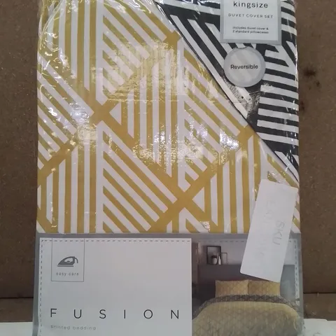 BRAND NEW FUSION REVERSIBLE KINGSIZE DUVET COVER SET 