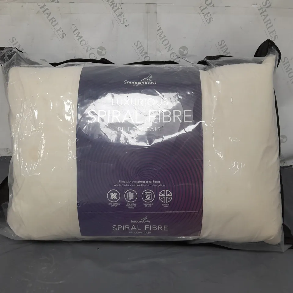SNUGGLEDOWN LUXURIOUS SPIRAL FIBRE PILLOW PAIR 