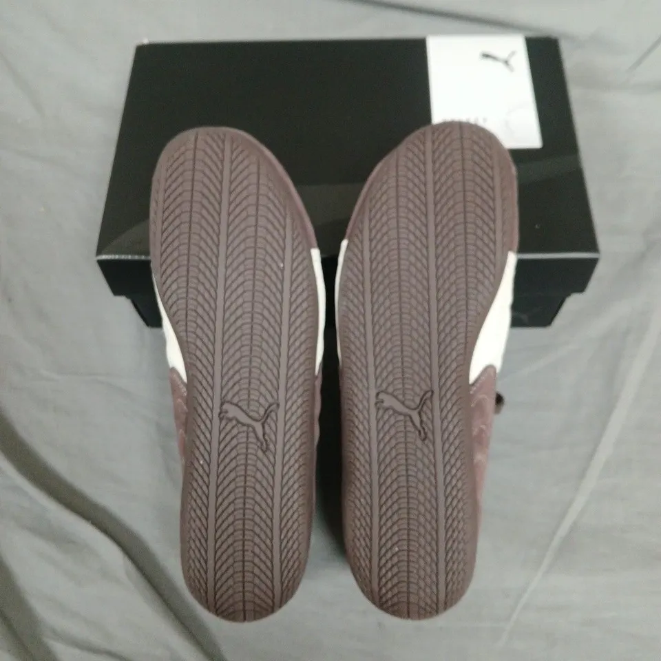 BOXED PUMA SPEEDCAT TTF DARK CHOCOLATE FROSTED IVORY TRAINERS -  UK 6.5
