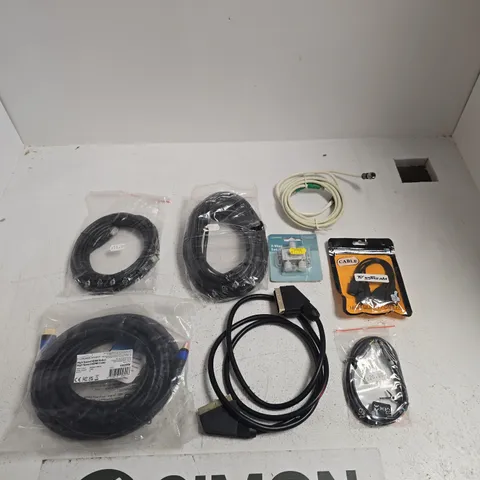 BOX OF APPROXIAMTELY 10 ASSORTED CABLES