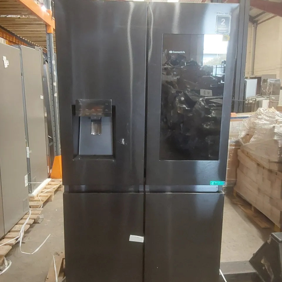 HISENSE PUREFLAT ECLIPSE RQ760N4IFE PLUMBED TOTAL NO FROST MULTI-DOOR AMERICAN FRIDGE FREEZER - BLACK - E RATED