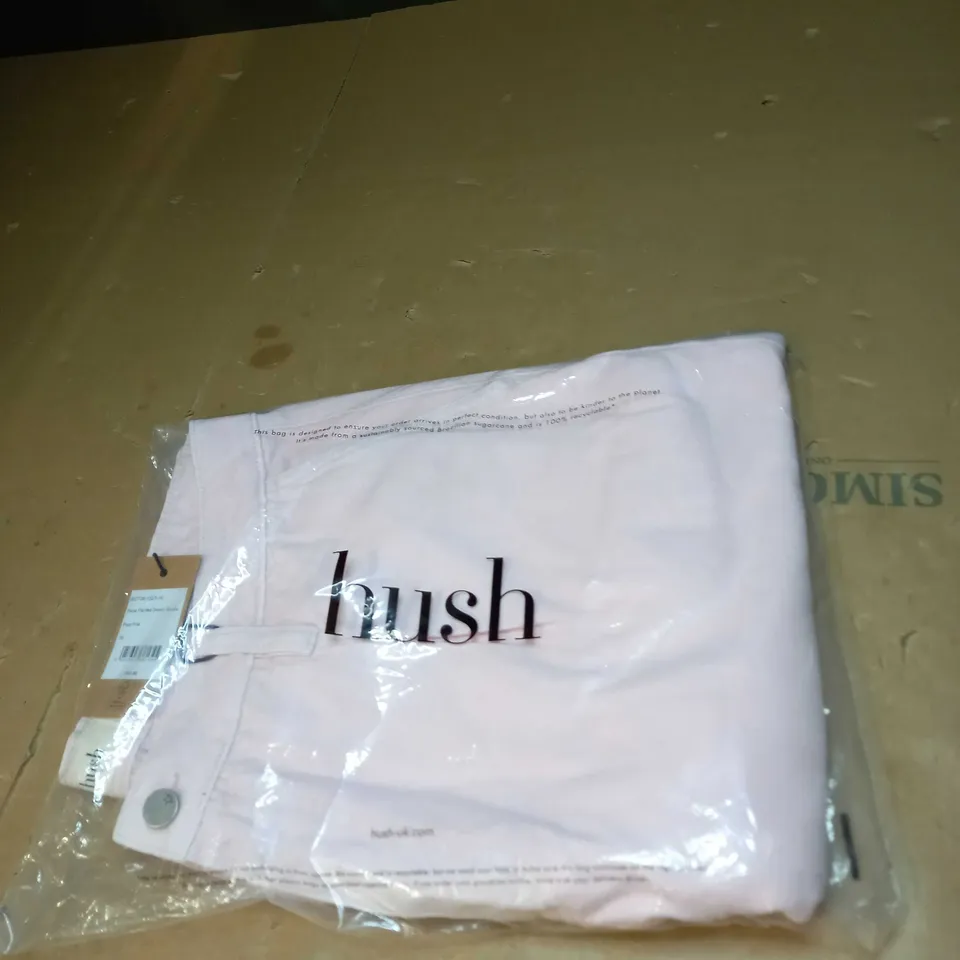 HUSH HANA PLEATED DENIM SHORTS SIZE 16