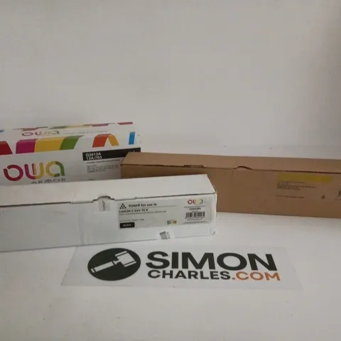 BOX OF APPROXIMATELY 12 ASSORTED PRINTER CARTRIDGES TO INCLUDE OWA ARMOR ETC