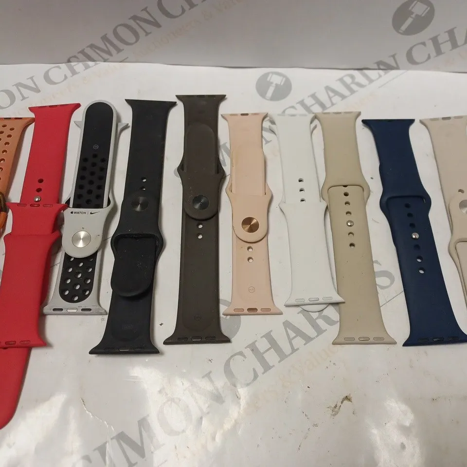 BOX OF A LARGE QUANTITY OF ASSORTED LOOSE WATCH STRAPS	