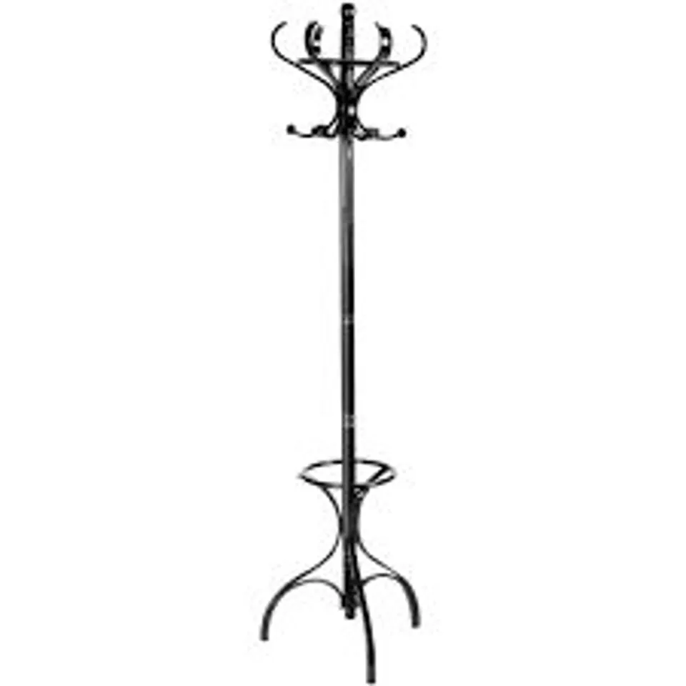 BOXED COSTWAY BLACK WOODEN COAT AND HAT STAND