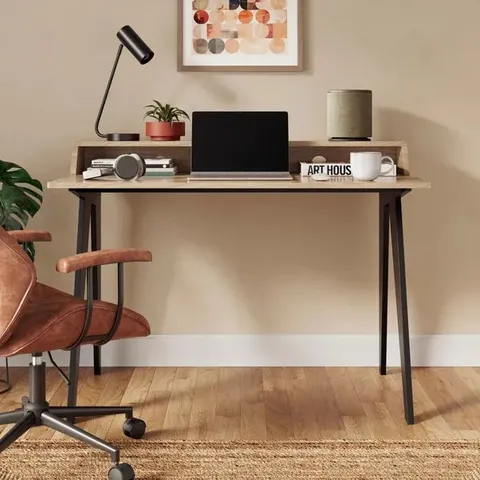 BOXED MARKUS DESK - OAK EFFECT (1 BOX)