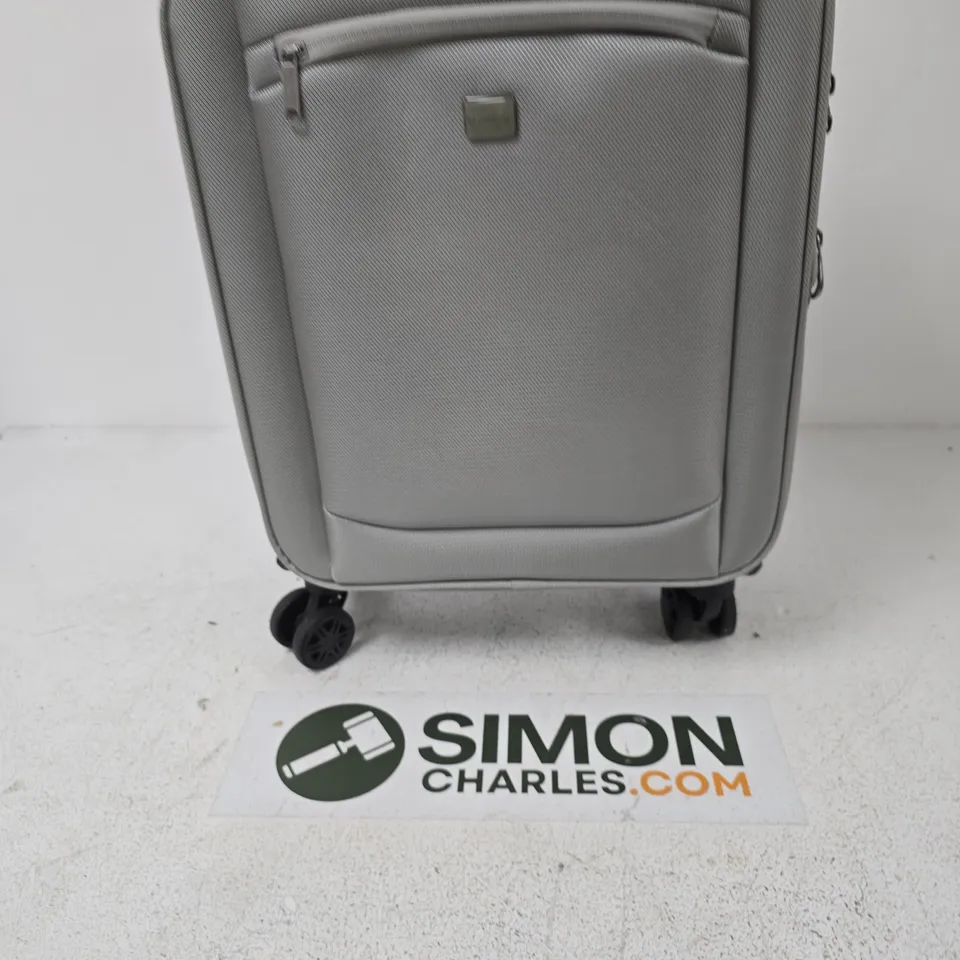 TOPMOVE GREY TRAVEL SUITCASE WITH BUILT-IN LOCK, WHEELED