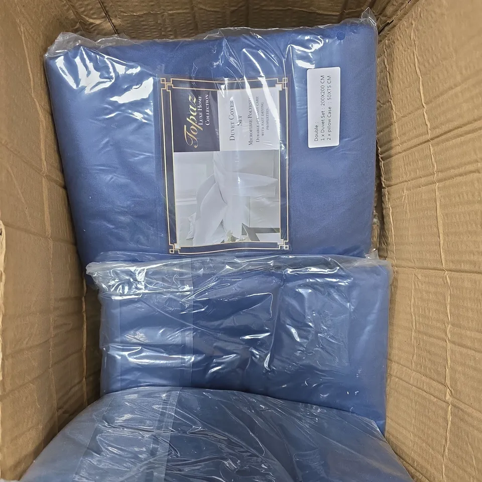 7 X TOPAZ LUXE HOME COLLECTION DUVET SET COVERS - DOUBLE