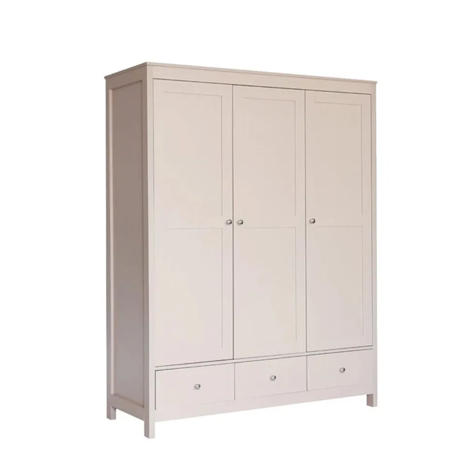 BOXED NEO 3 DOOR MANUFACTURED WOOD WARDROBE [4 BOXES]
