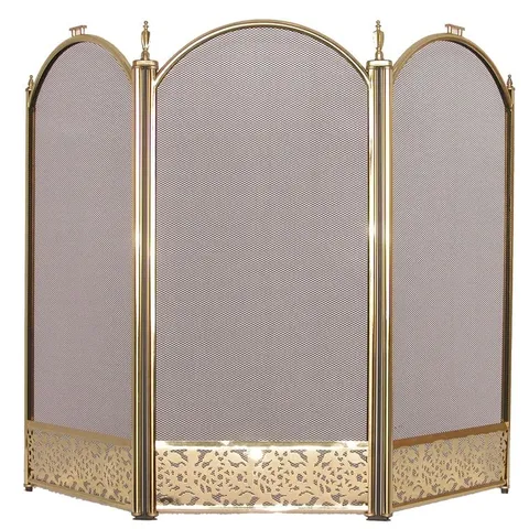 INGELSTON 3 PANEL STEEL FIRE SCREEN