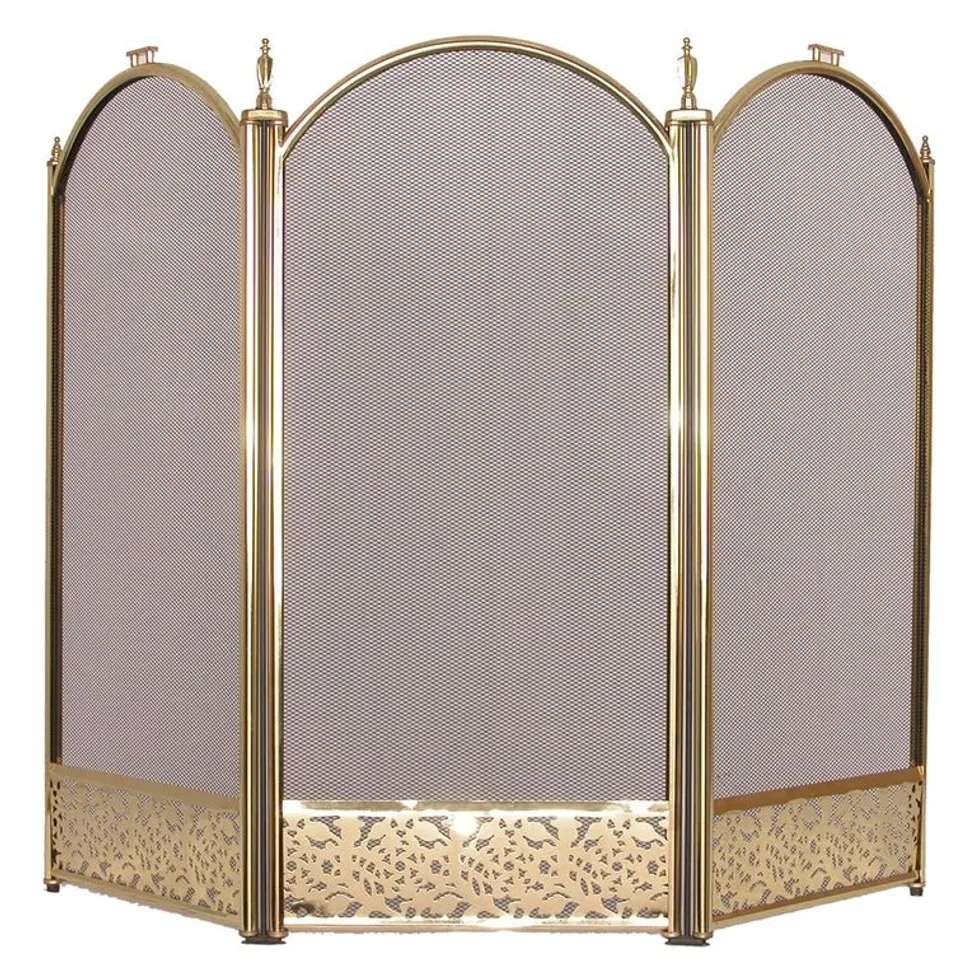 INGELSTON 3 PANEL STEEL FIRE SCREEN