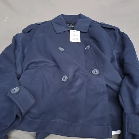 STRADIVARIUS NAVY BUTTON JACKET - EUR SMALL