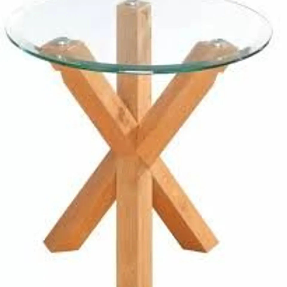 BOXED OPORTO LAMP TABLE - OAK (2 BOXES)