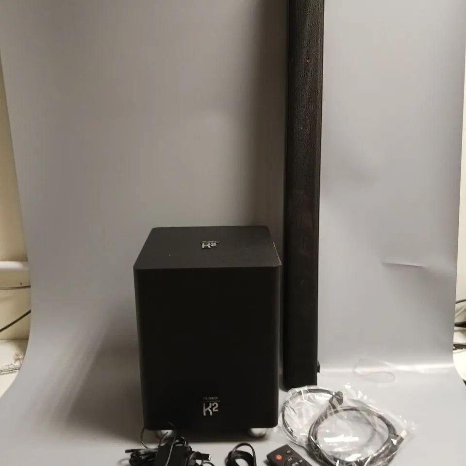 MAJORITY K2 BLUETOOTH SOUNDBAR AND SUBWOOFER REMOTE INCLUDED