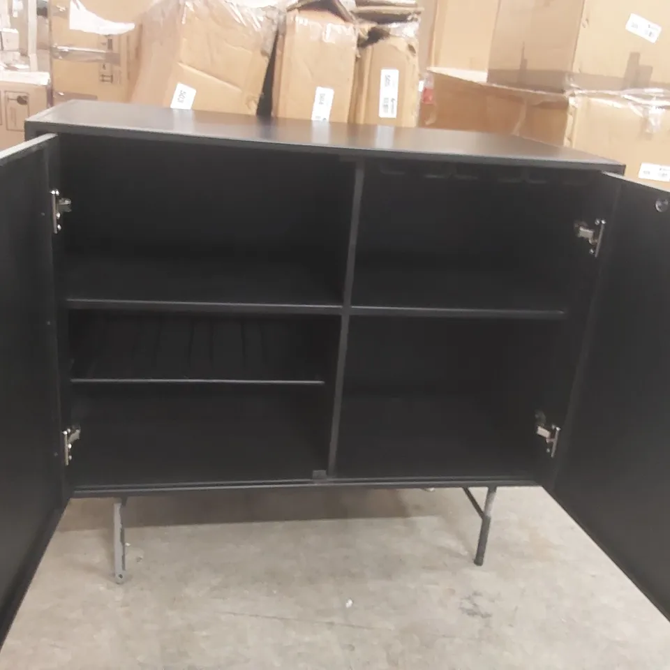 BOXED ATKIN AND THYME MERCURY DRINKS CABINET - BLACK