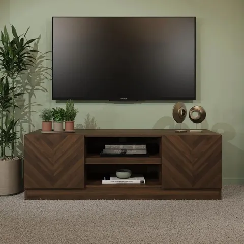 BOXED COLLINS TV STAND FOR TVS UP TO 55" - WALNUT (1 BOX)