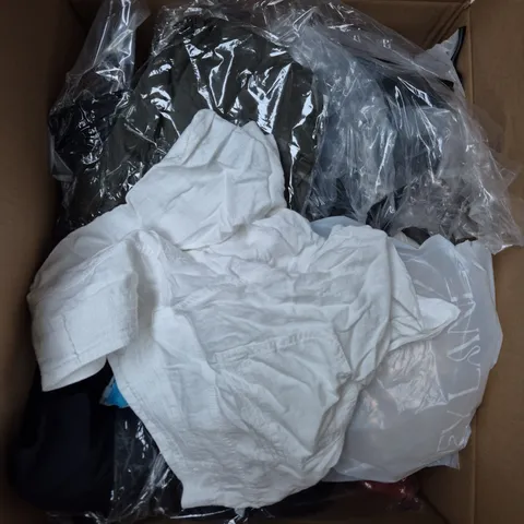 APPROXIMATELY 25 ASSORTED CLOTHING PRODUCTS IN VARIOUS STYLES & SIZES