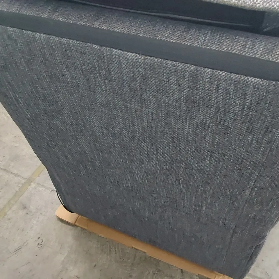 QUALITY BRITISH DESIGNER G PLAN NEWMARKET SMALL DUEL ELEVATE EASY CHAIR PIERO THUNDERSTORM FABRIC 