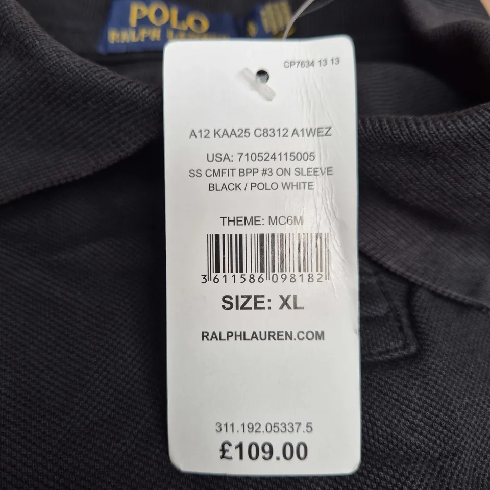 POLO RALPH LAUREN POLO SHIRT – BLACK, UK XL (MEN'S)