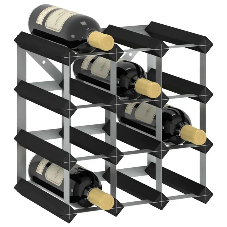 BOXED ATKISON 12 BOTTLE WALL MOUNTED WINE RACK (1 BOX)