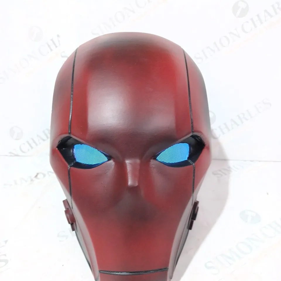 HANDMADE 3D PRINTED RED HOOD MASK W. LIGHT UP EYES