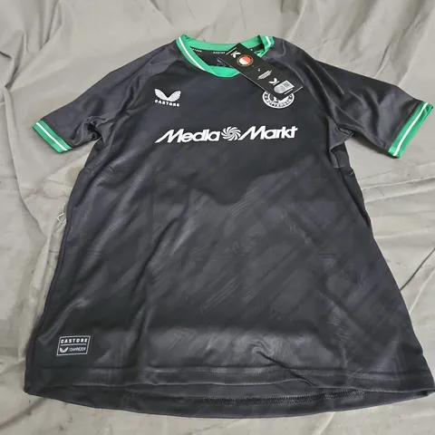 CASTORE FEYENOORD AWAY SHIRT IN BLACK SIZE XL