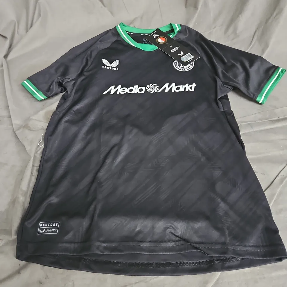 CASTORE FEYENOORD AWAY SHIRT IN BLACK SIZE XL