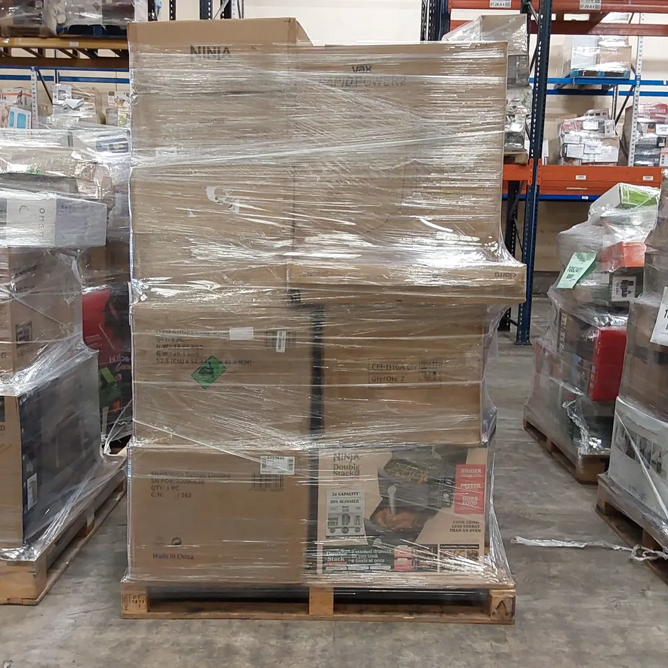 PALLET OF APPROXIMATELY 17 UNPROCESSED RAW RETURN HOUSEHOLD AND ELECTRICAL GOODS TO INCLUDE;