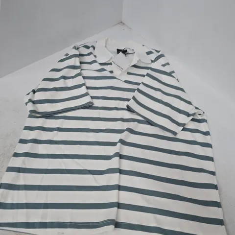 PULL&BEAR STRIPED POLO SHIRT – UK L (EU L)