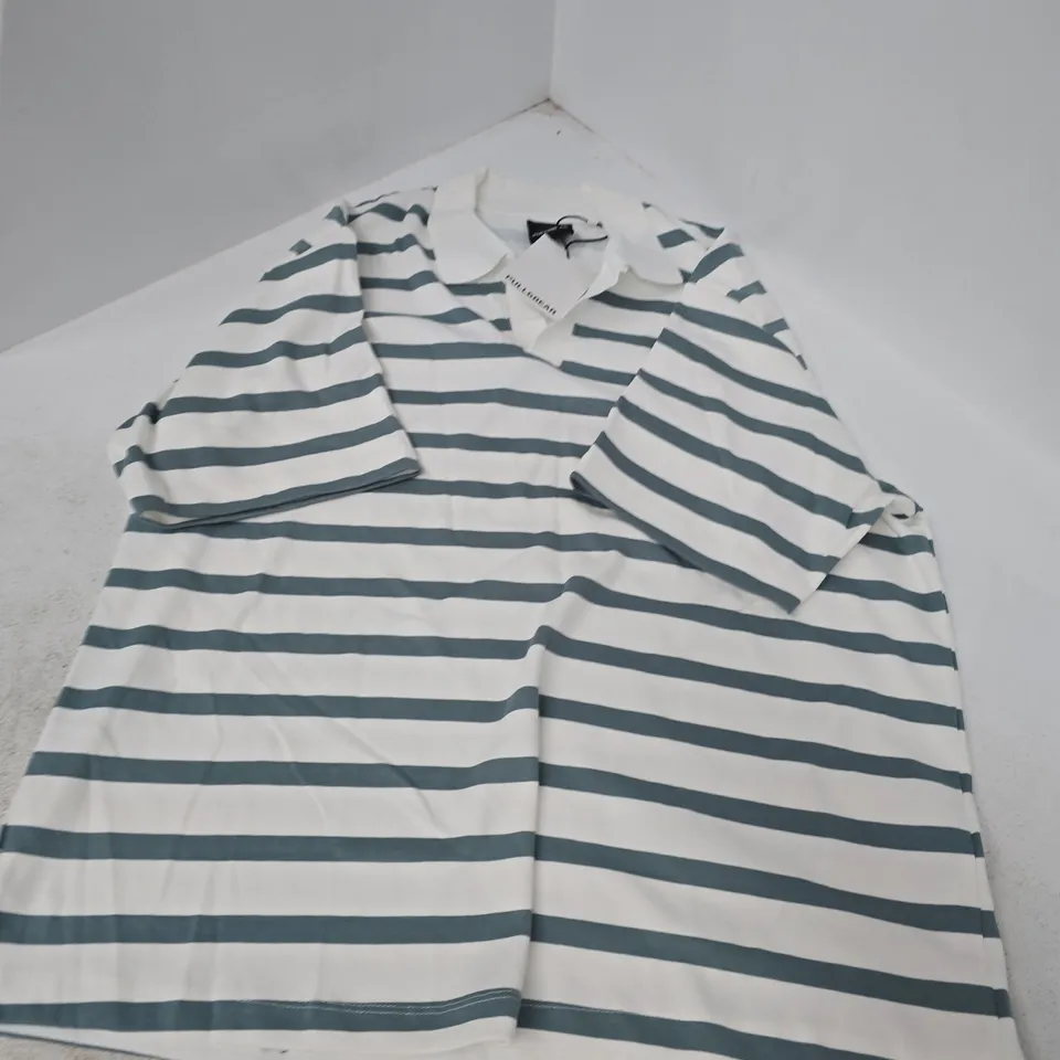 PULL&BEAR STRIPED POLO SHIRT – UK L (EU L)