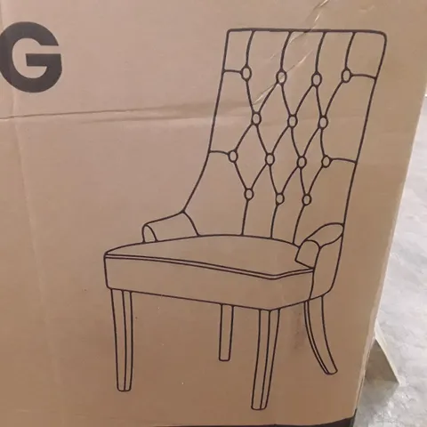 BOXED COLAMY HOME/OFFICE CHAIRS (SET OF 2) - GREY (1 BOX)