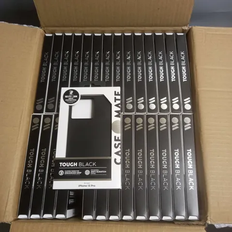 BOX OF APPROXIMATELY 56 CASEMATE TOUGH PHONE CASES FOR IPHONE 13 PRO IN BLACK