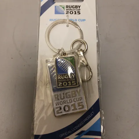 APPROXIMATELY 70 RUGBY WORLD CUP VINTAGE COLLECTIBLE KEYRINGS