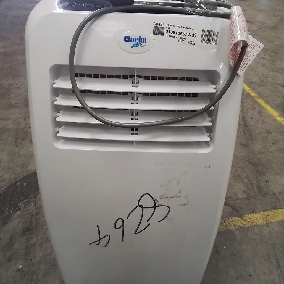 CLARKE AIR AC7050 PORTABLE AIR CONDITIONING UNIT