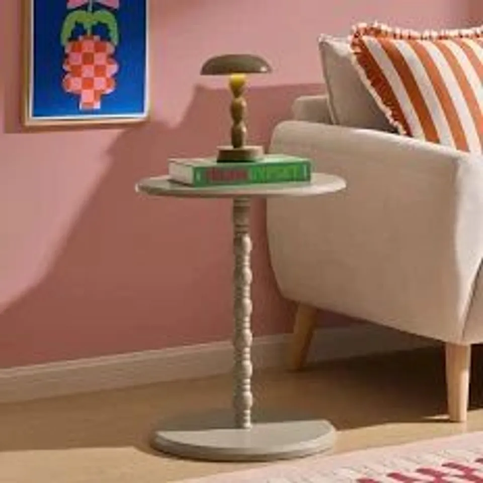 BOXED DUSK BONNIE BOBBIN SIDE TABLE - OLIVE