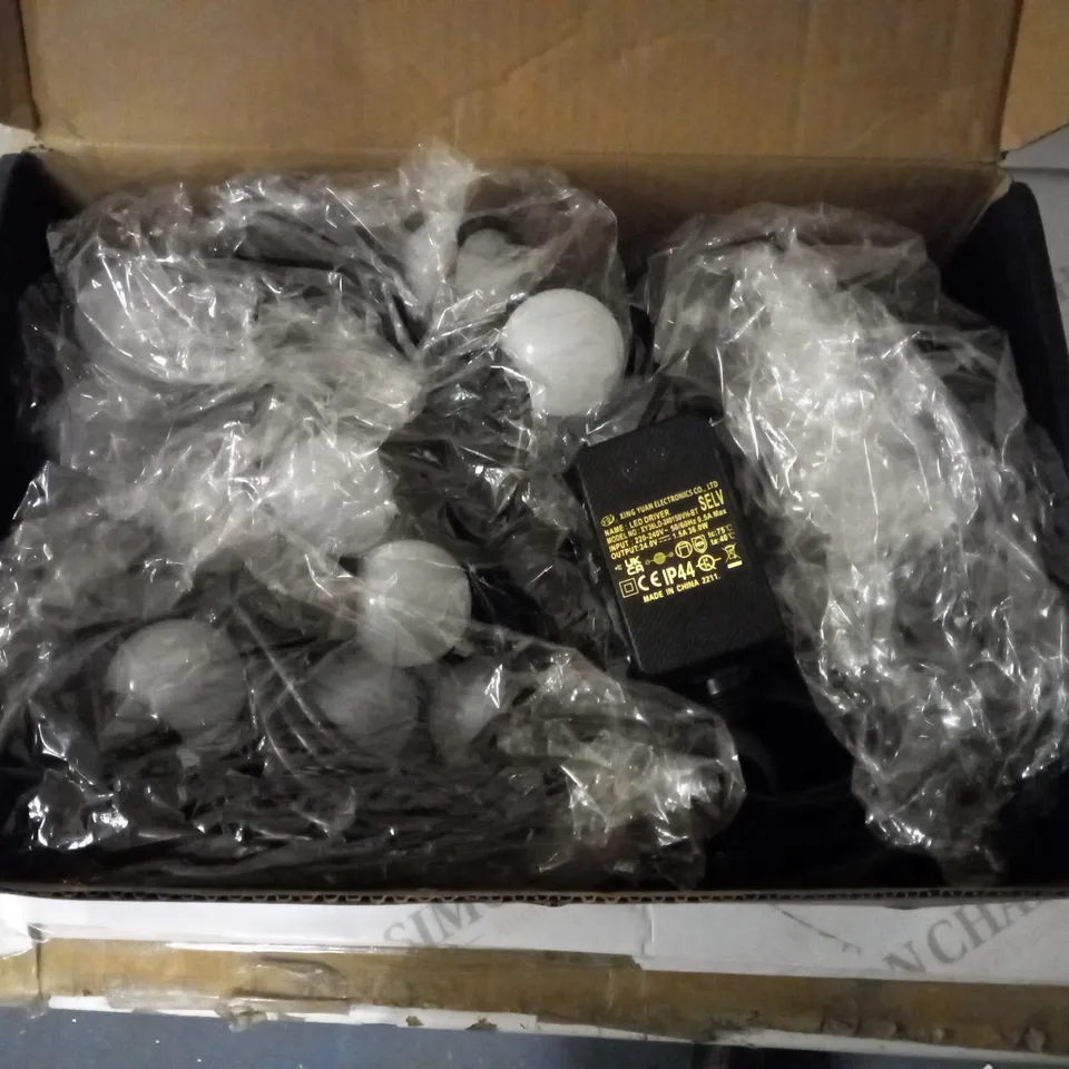 TWINKLY FESTOON LIGHTS, 40 RGB G45 BULBS, 0,5 METER DISTANCE EXTENSION KIT, BT+WIFI, GEN II, IP44