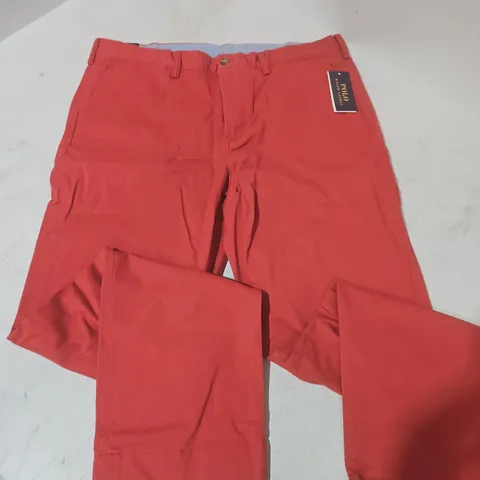 POLO RALPH LAUREN BEDFORD STRAIGHT FIT TROUSERS IN BERRY - 36X32