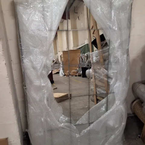 BOXLEY ANTIQUE EFFECT MIRROR BLACK METAL FRAME 100×160×3CM