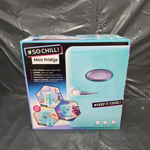 BOXED SO CHILL MINI FRIDGE - TEAL