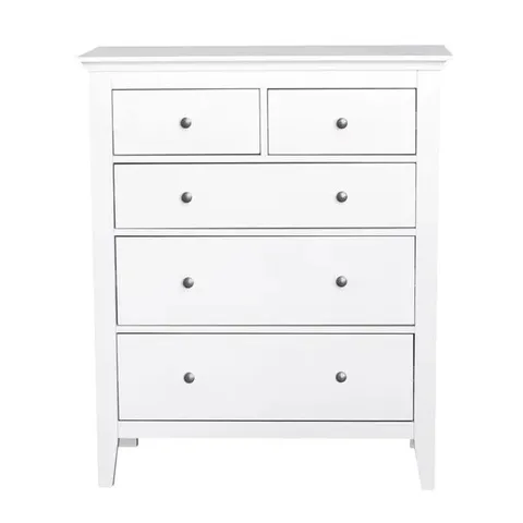 BOXED LYNTON 5 DRAWER CHEST - WHITE (1 BOX)