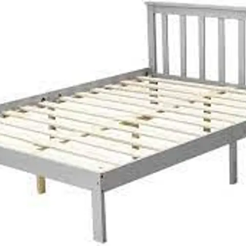 BOXED PANANA DOUBLE BED FRAME ,SOLID PINE WOOD BED ASEPTIC WITH HEADBOARD 