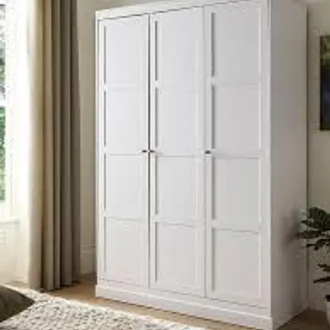 BOXED DARCY 3 DOOR WARDROBE - WHITE (3 BOXES)