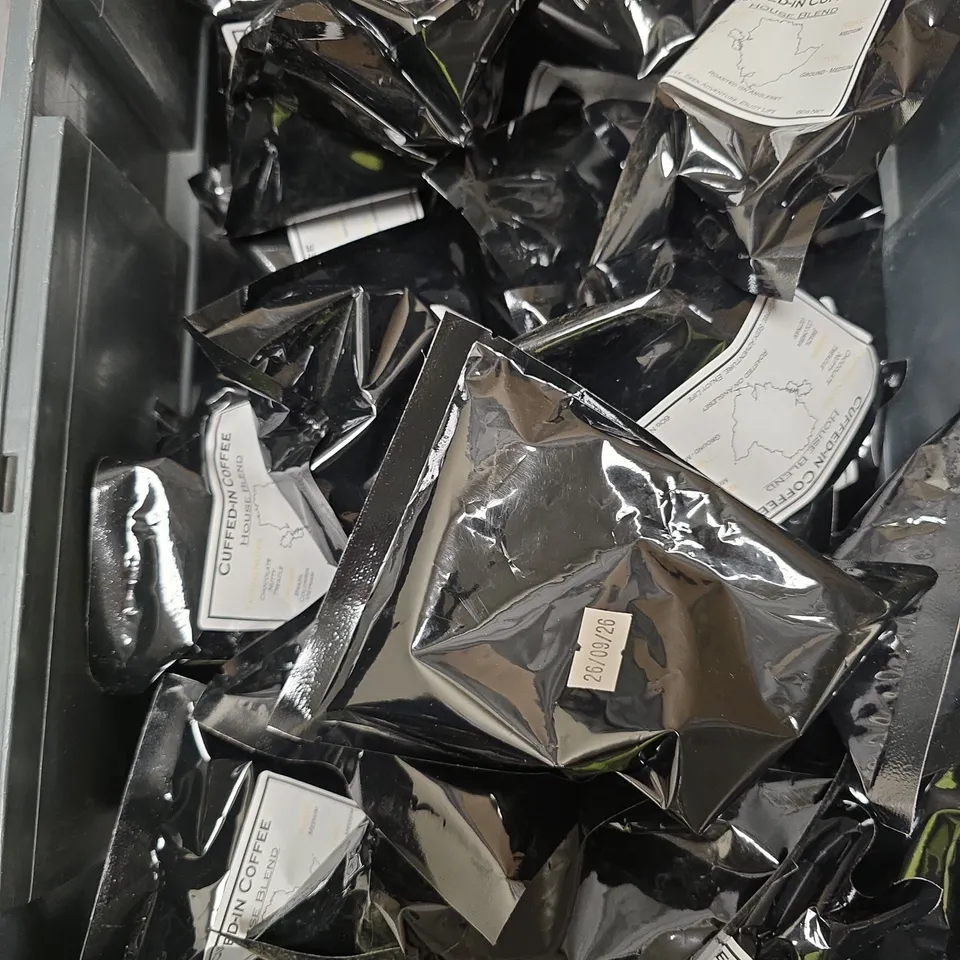 APPROXIMATELY 30 CUFFED-IN COFFEE HOUSE BLEND GROUND COFFEE - 60G