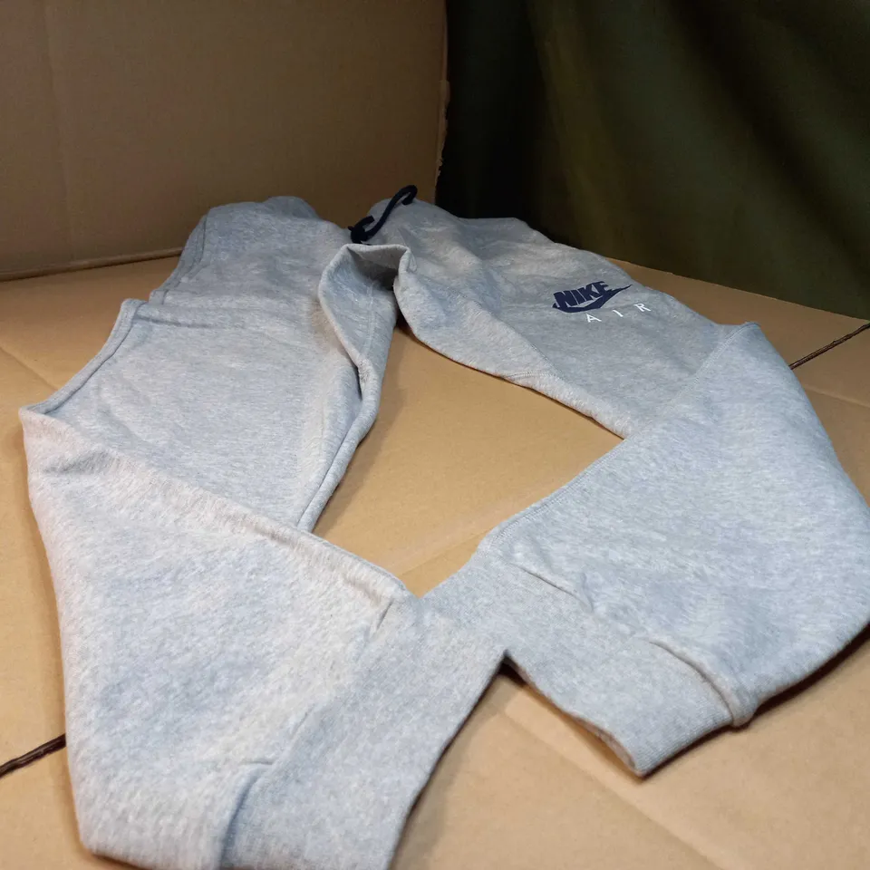 NIKE AIR GREY MARL/LOGO JOGGERS - LARGE