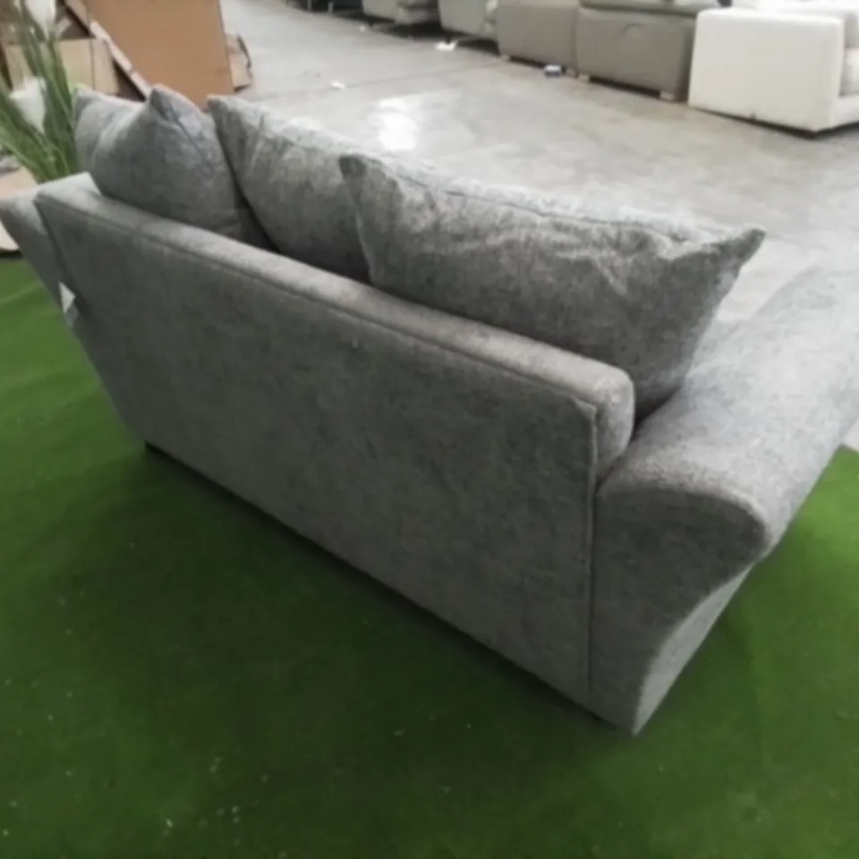 DESIGNER GREY FABRIC TWO SEATER SOFA